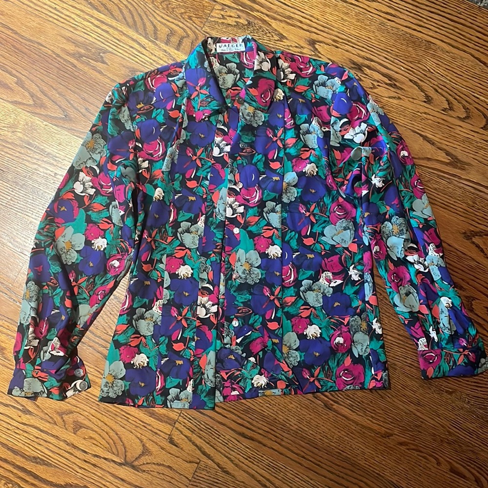 Jaeger London vintage floral blouse